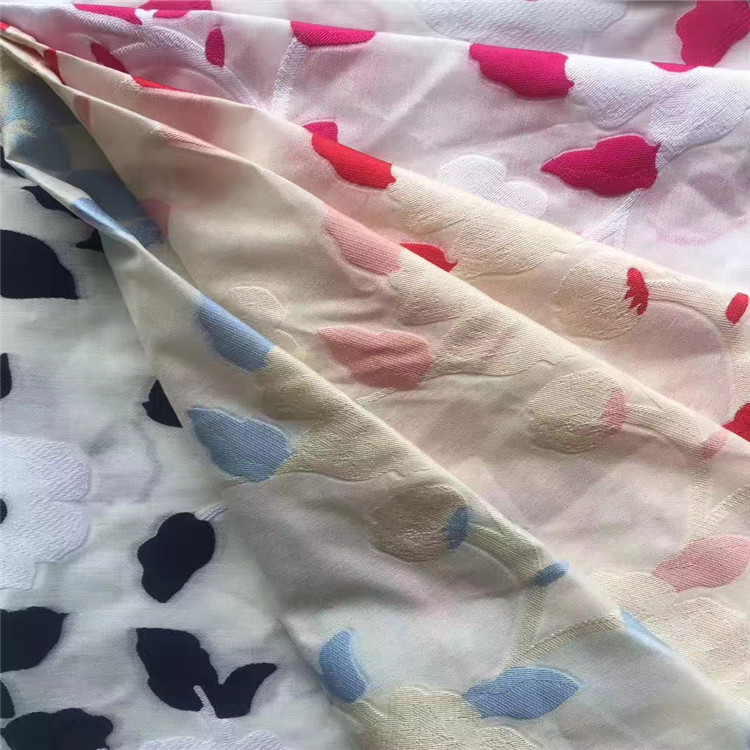 色织剪花太阳花图案提花面料适用于服装装饰