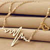 Necklace heart shaped stainless steel, golden chain for key bag , accessory, 18 carat, pink gold