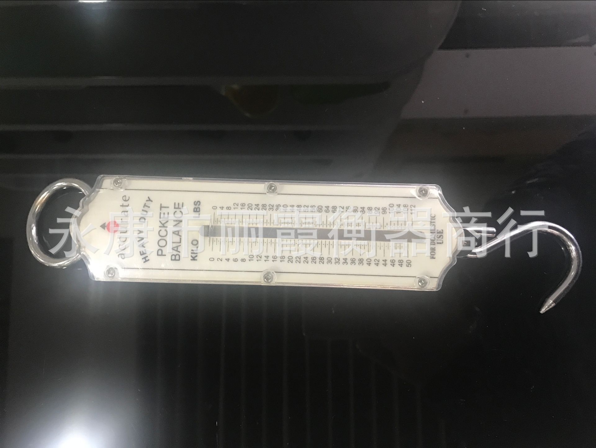 弹簧秤机械手提秤 称50公斤平面板透明秤 称蔬菜水果秤 钩秤 挂秤详情图1
