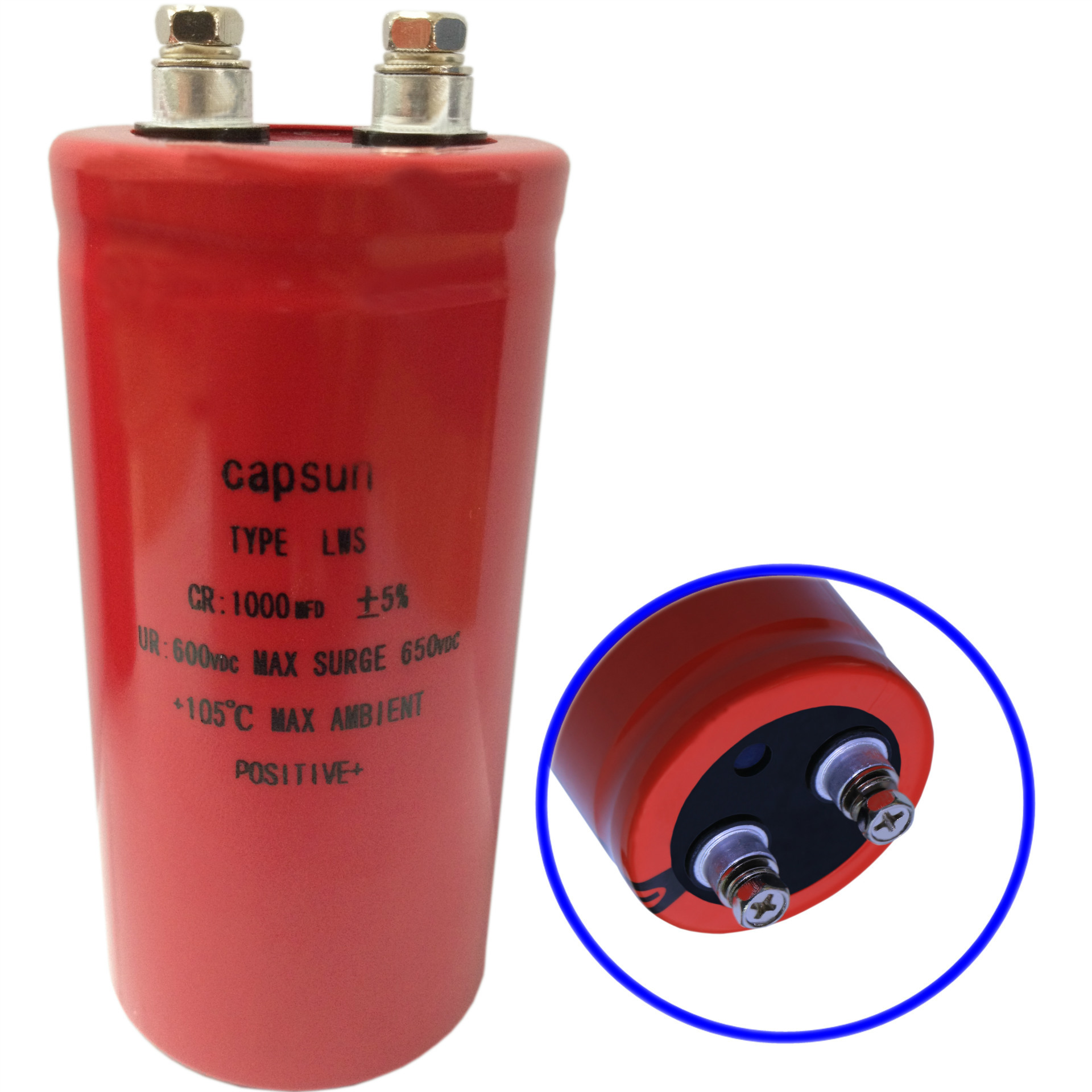 螺栓型电容器 600V1000UF 交流纹波很高的场合电器铝电解电容器