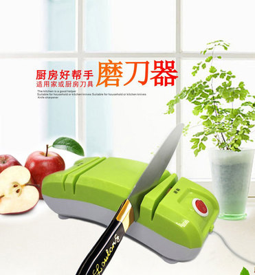 厂家直销 家用快速电动磨刀机石 厨房迷你电动磨刀器批发 一件代