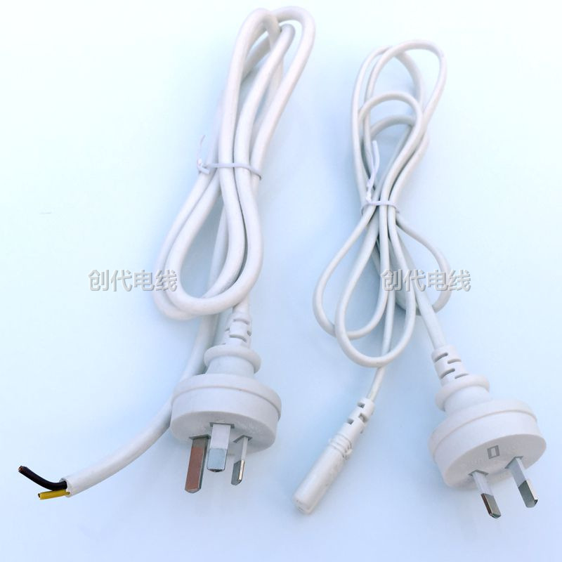 工厂现货1.5米澳标电源线带插头 澳规2插八字尾电源线 0.75mm2