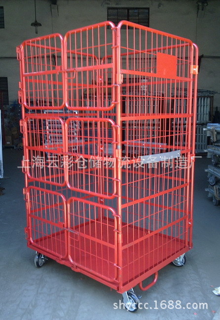 上海汽车零部件周转料架物流台车手推车笼车两面车料架车