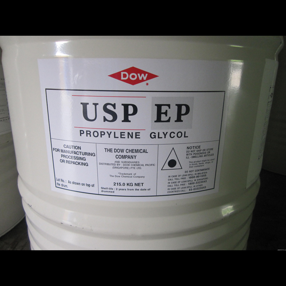 长期优惠供应 陶氏 SK 医药级 工业级 PG 1,2-丙二醇215KG/桶