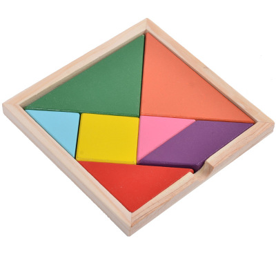 children Souptoys intelligence Tangram woodiness jigsaw puzzle Panel Early education game Manufactor wholesale Stall Best Sellers