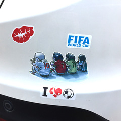 2020 New Painted Doodle Car Scratch Sticker Biohazard Car Sticker Messi Football Sticker One-piece Dropshipping