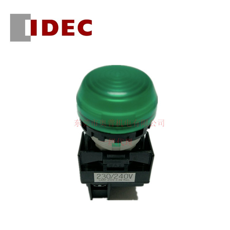 IDEC和泉原装半球型指示灯YW1P-2EQ0G和泉指示灯半球型22mm指示灯