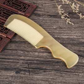 牛角梳厂绵羊角19大柄角梳 羊角梳子美发梳