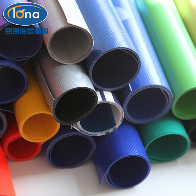 厂家直销 现货 pvc夹网布 涂贴布 pvc防水布 漂流袋布料 阻燃环保