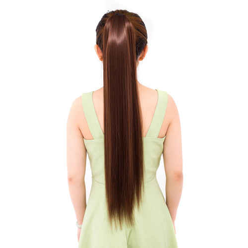Wig Straight Hair Half-Updo Silky Hair Wig Half-Updo Braided Wig for Women Braided Half-Updo Medium and Short Half-Updo Braids