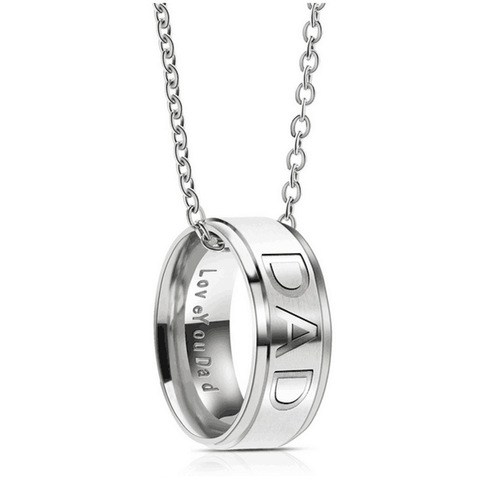2024 Fashion Simple Stainless Steel European and American Jewelry DADMOMdiy Ring Necklace Titanium Steel Pendant Clothing Accessories