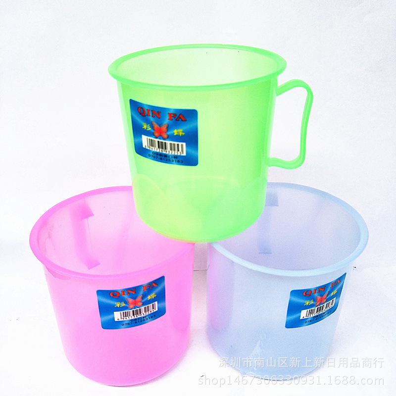 Qin hair 08 Transparent cup Cups Brushing Cup Plastic cup pinkycolor One yuan Cup Factory direct sales