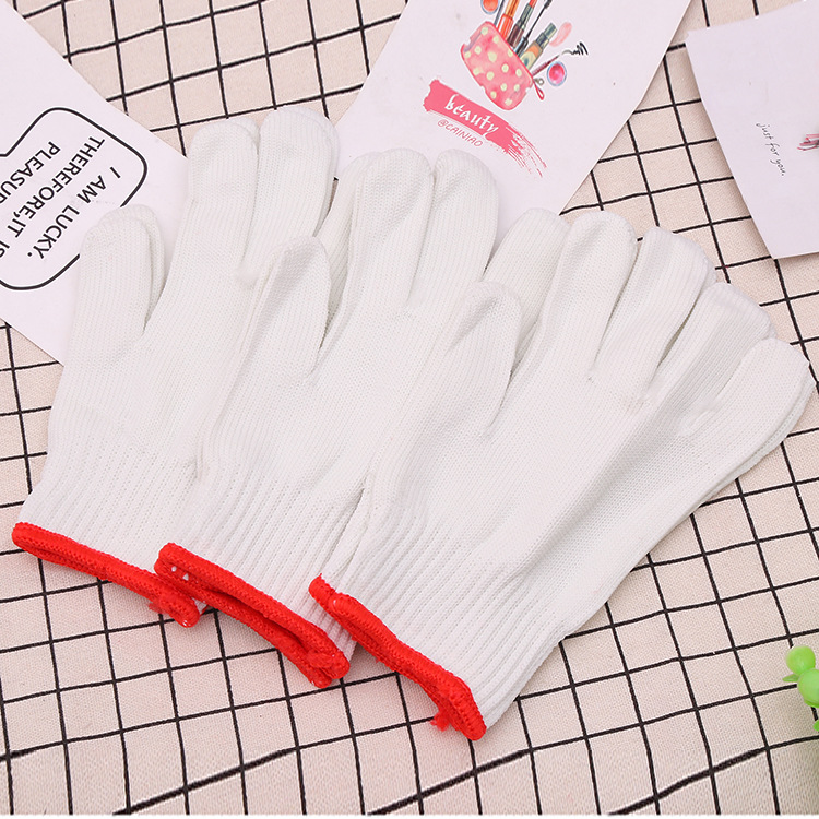 厂家直销 劳保劳工手套耐用厚尼龙手套500G 白手套批发工作手套