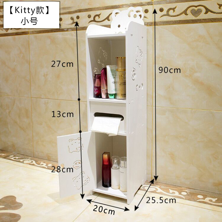 Baño creativo Rack de almacenamiento baño esquina piso Punch-libre multi-capa inodoro almacenamiento