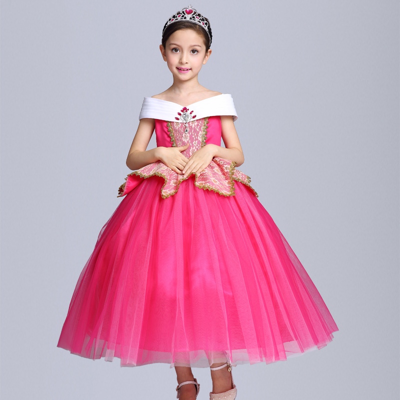 Princess Aurora Dress Girls Halloween Costume Performance Wear
