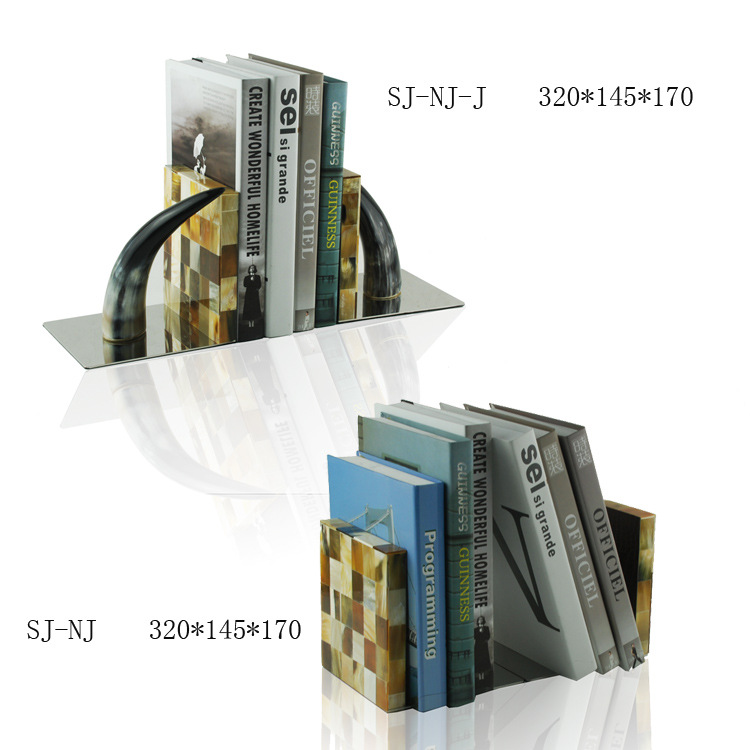 European style originality Home Decoration Decoration ox horn Jewelry Study Jewelry originality Bookends bookends