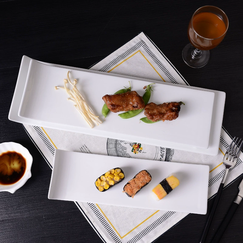 Ресторанная тарелка для десертов Pure White Fang Fang Ship Dessert Plate куриное крыло закуска торт игра креатив Японская керамическая тарелка