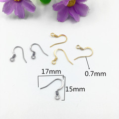 Stainless steel 316L gold-plated flat ear hook, sharp-angle spring ear hook, DIY exquisite ear hook wholesale