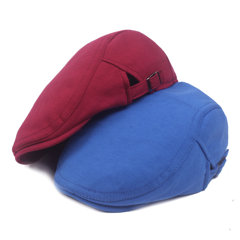 Unisex Retro Solid Color Eaveless Beret Hat display picture 1