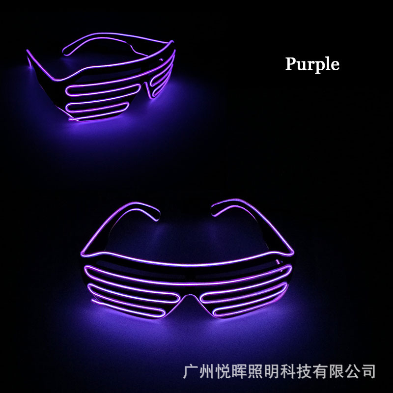 Venta caliente de Halloween persianas monocromo gafas luminosas bola vestir gafas fluorescentes Festival atmósfera suministros