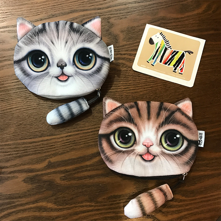 18g Weight Zipper Closure Type Coin Purse Bags Type Casual, Daily Occasion Plush Material Animal, Cartoon Pattern All Seasons Season Kid'S, Unisex Gender Casual, Cute Style Round Shape Kid'S Unisex Animal Cartoon Plush Zipper Coin Purses 4