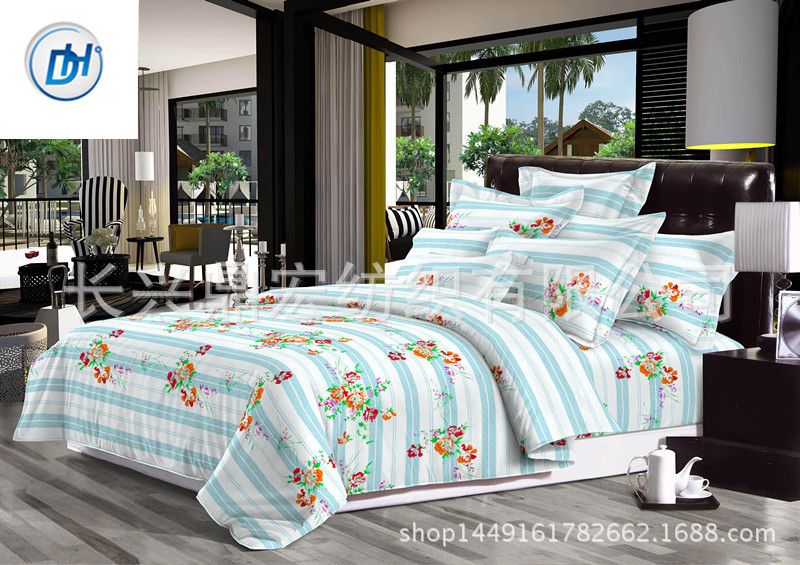 库存分散印花220门幅80克，床单面料