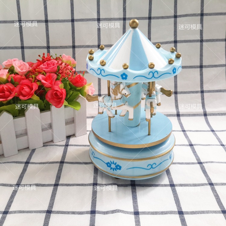 Sky City Carrusel Caja de música pareja creativo Regalo de Cumpleaños juguete accesorios para hornear plug-in