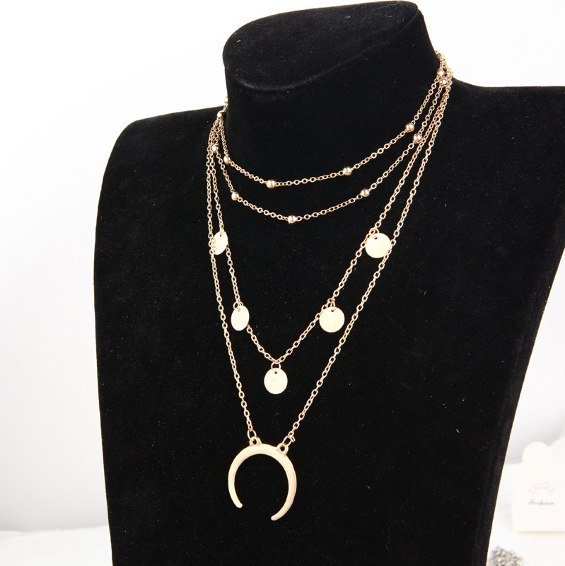 Choker Round Pendant Necklace