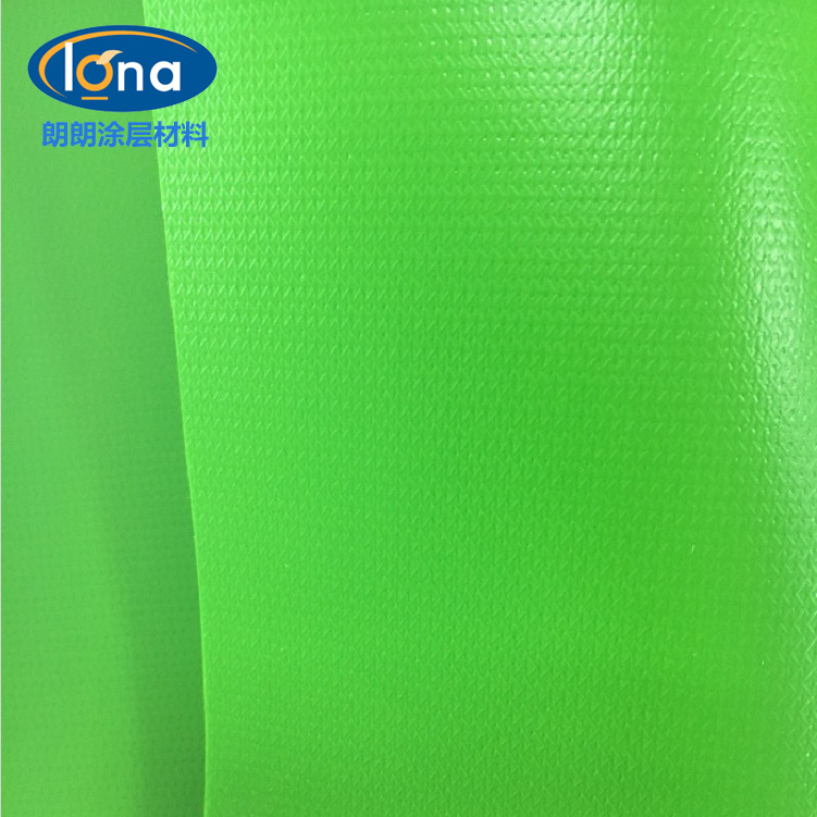 2018热销环保0.35mm亮/亚光PVC夹网布 充气玩具布外卖箱专用面料