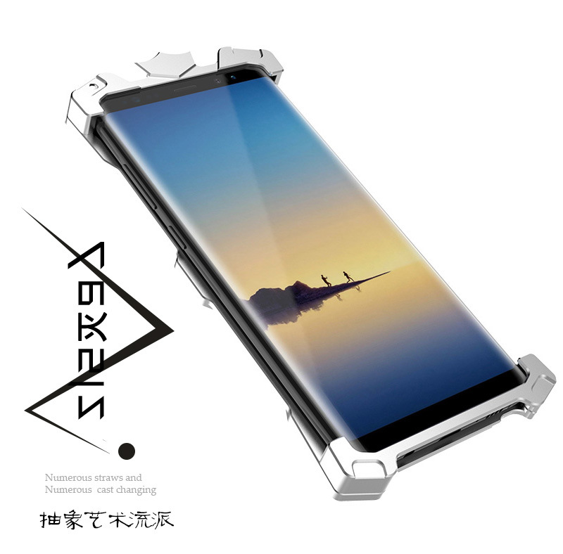 SIMON THOR Magnetic Bracket Aviation Aluminum Alloy Shockproof Armor Metal Case Cover for Samsung Galaxy Note 8