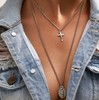 Fashionable accessory, metal pendant, necklace, European style, simple and elegant design