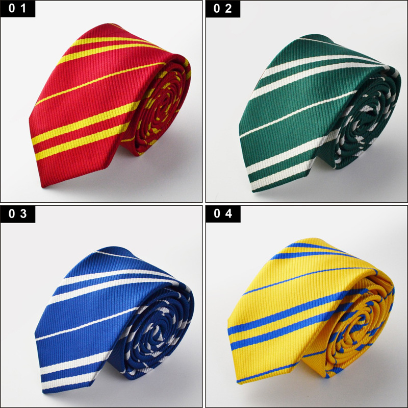 Harry Potter necktie wholesale Gryffindor Slytherin Ravenclaw Hufflepuff necktie goods in stock Customized