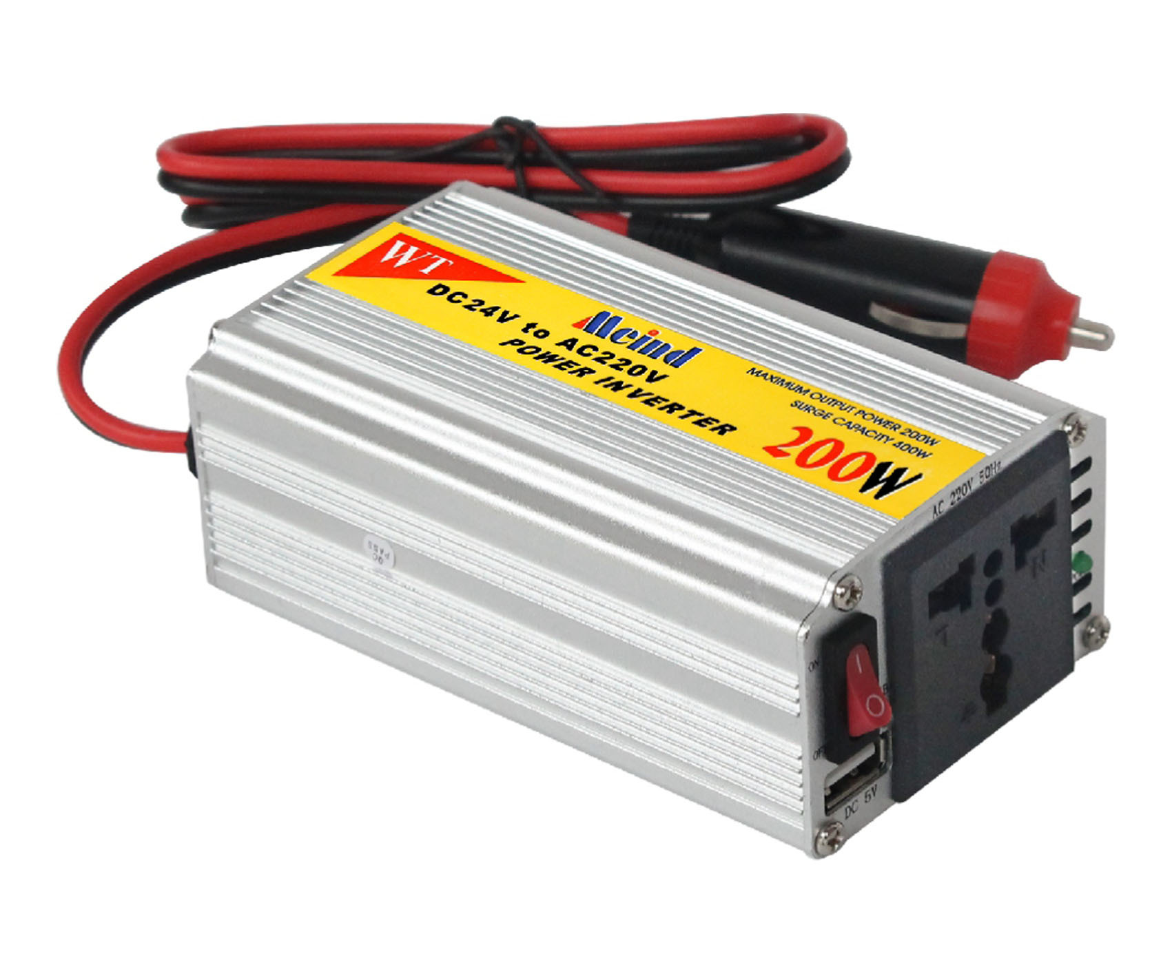 车载逆变器 电源转换器  12v-110v200W足功率逆变器