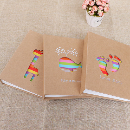 Deyuan photo album album 6 inches 200 photos 8 inches 100 photos cartoon environmentally friendly PP children's baby souvenir album wholesale