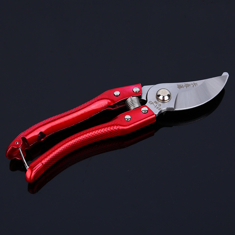 货源供应长春藤果枝剪 结实实用65锰钢镀铬刀头园林果树修枝剪