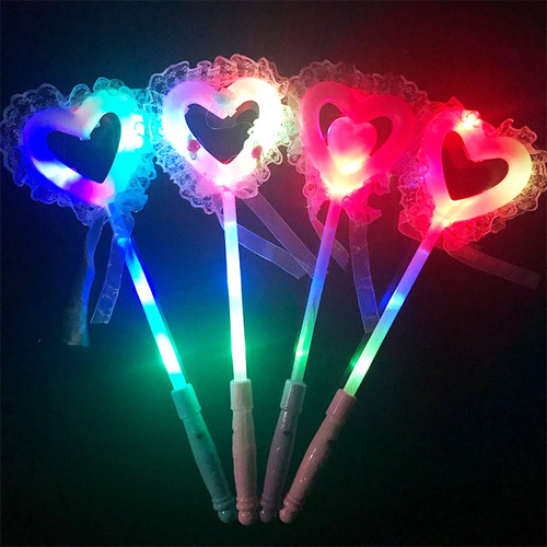 New lace love glow stick flash stick night fairy stick summer night market event venue cheering products wholesale