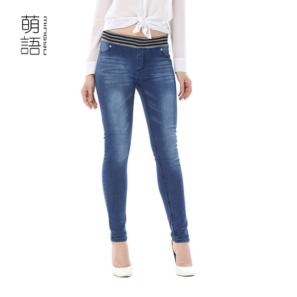Hot ladies pants skinny jeans size female trousers waistband on behalf of a wholesale
