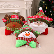 圣诞装饰品 圣诞五角星抱枕 圣诞枕头 三款可选 圣诞居家用品
