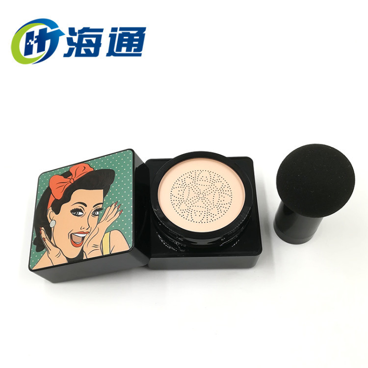 15克粉底液气垫粉盒 方形粉底液化妆品包材可3D打印带小蘑菇