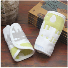 短边6层纱布背带口水巾 婴儿背袋配套口水巾 纱布安全婴儿吸吮带