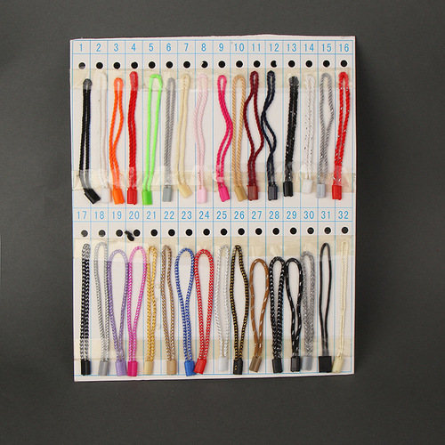 Multi-color bullet hanging beads, cylindrical hanging tag hanging rope, polyester thread, wax thread, clothing universal tag thick rope wholesale