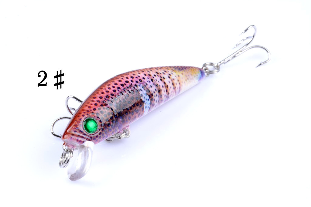 Shallow Diving Minnow Lures Hard Plastic Baits Bass Trout Fresh Water Fishing Lure