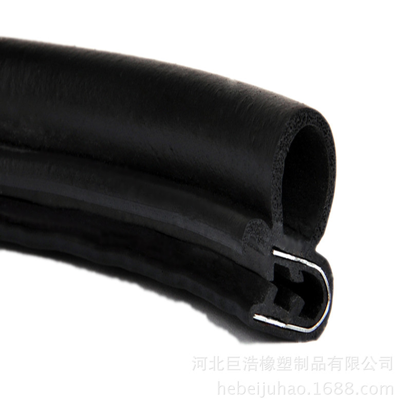 中门橡胶复合密封条 EPDM复合钢带密封条 钢带钢丝复合密封条