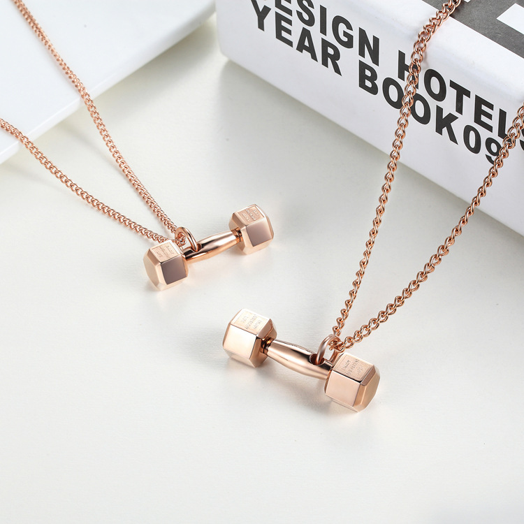 Fashion OL Titanium steel plating necklace (Rose gold female models)NHZH0362-Rose gold female models