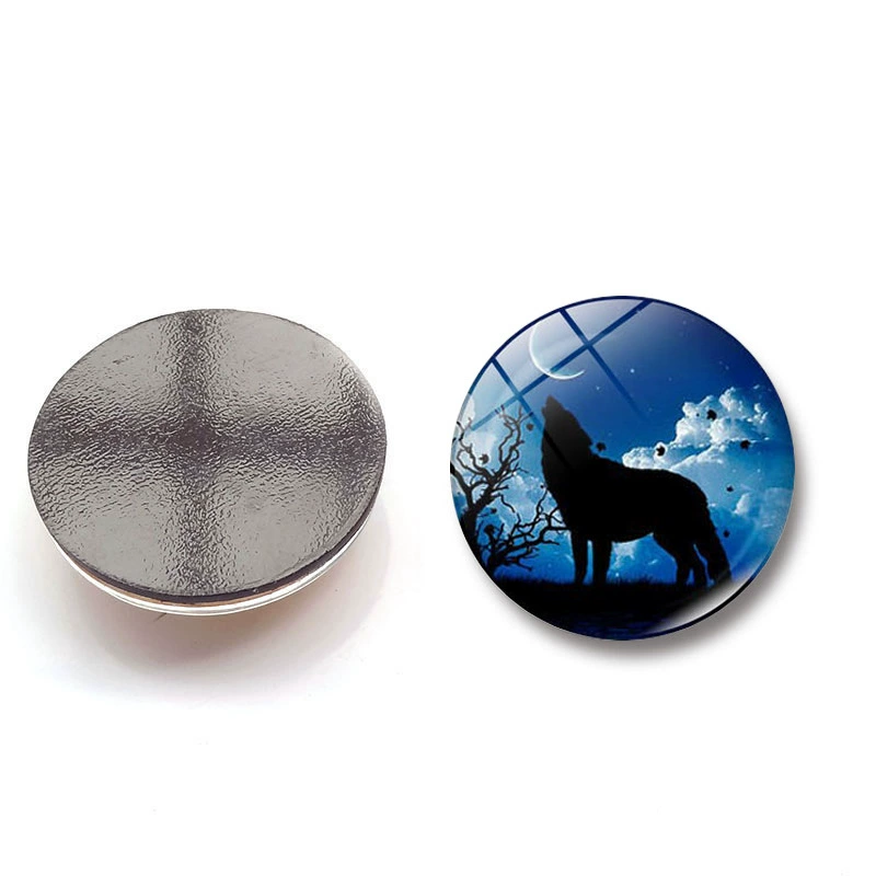 Glass round magnetic fridge magnet, 25mm