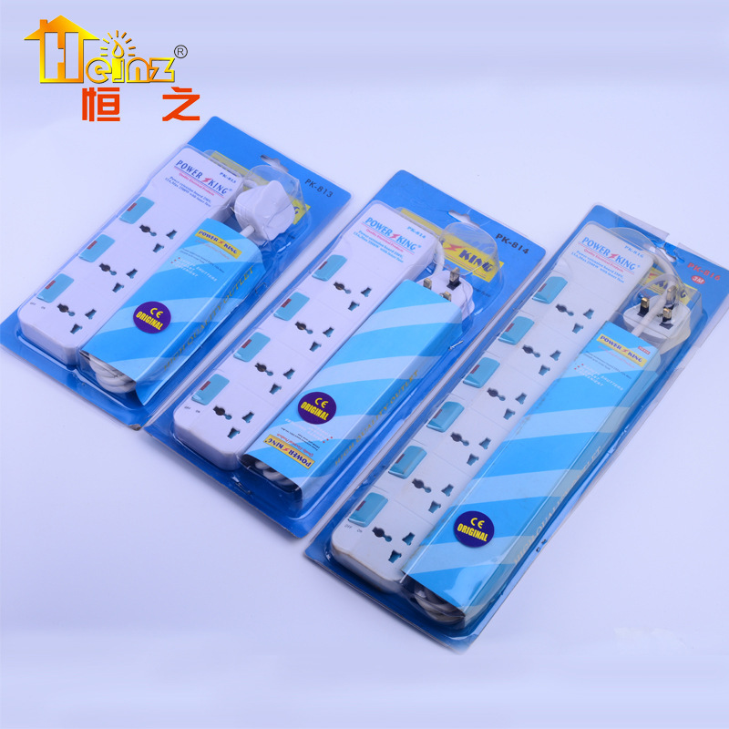 多孔位超粗铜线插座接线板 耐插拔带独立开关插排插线板