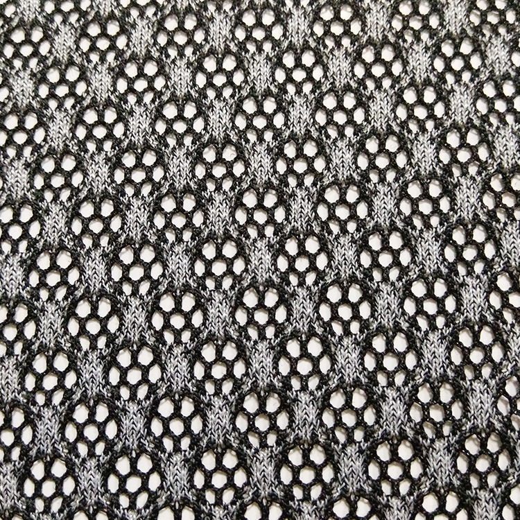工厂直销双色网眼布 特殊涤纶双色提花面料 箱包鞋材NT布