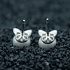 Cute Japanese earrings from pearl, silver 925 sample