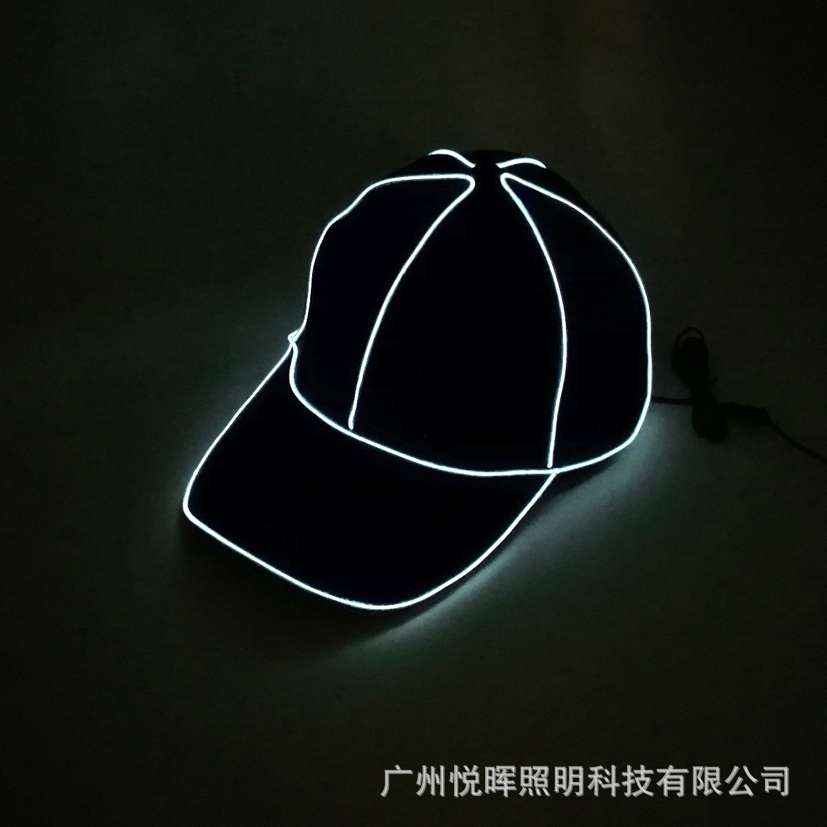 Luminosa gorra de béisbol luz fría flash casquillo brillante hip hop sombrero bola espectáculo noche suministros