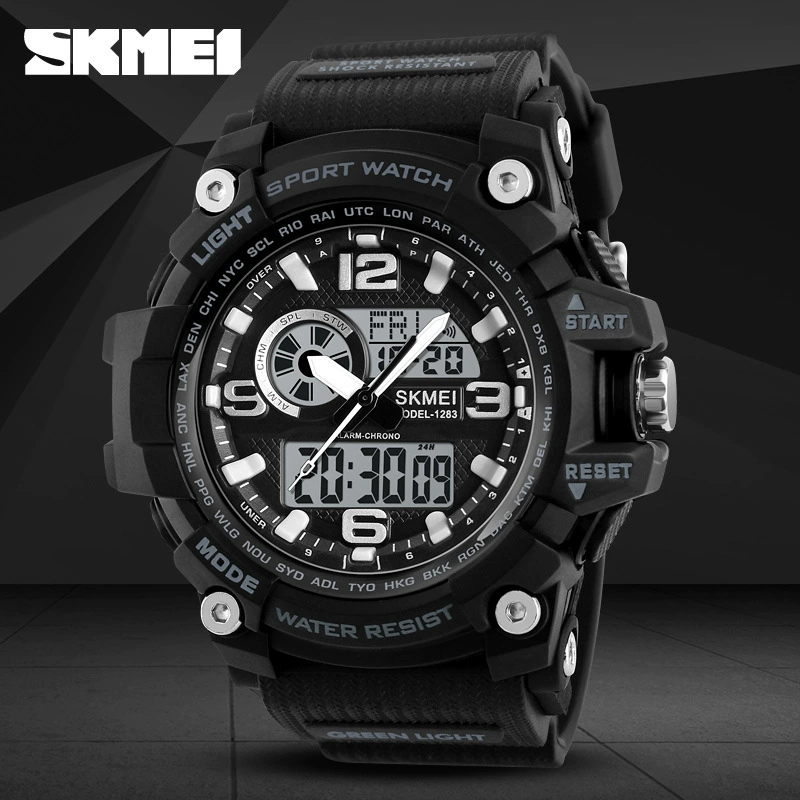 Sports waterproof electronic universal swiss watch, men's watch, direct factory sales